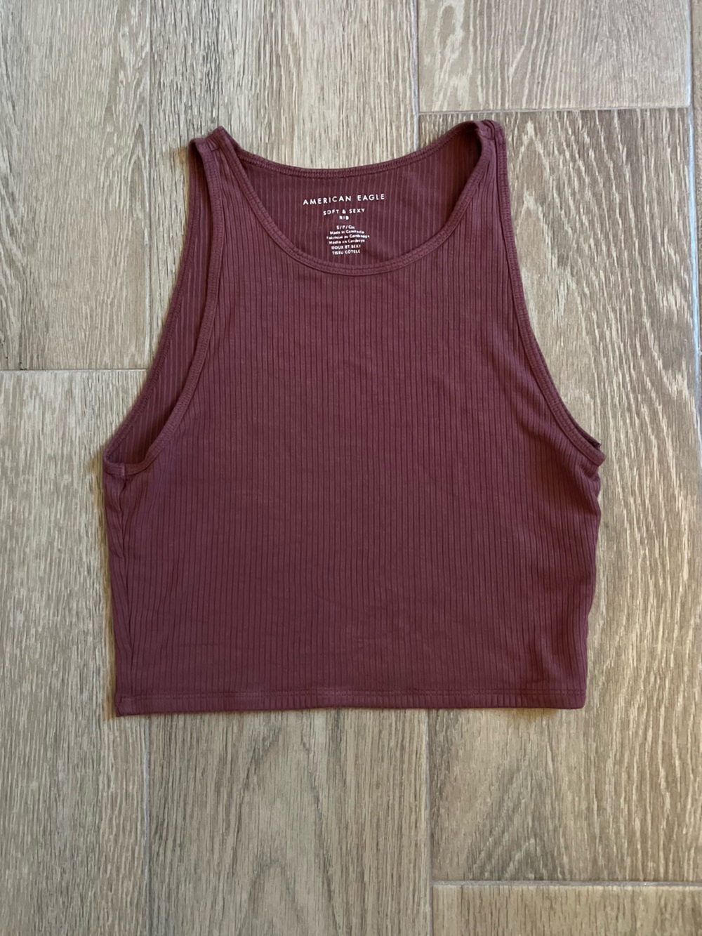 American Eagle Outfitters Ribbed Tank Tops - White, Burgundy, Olive - Picture 6 of 7